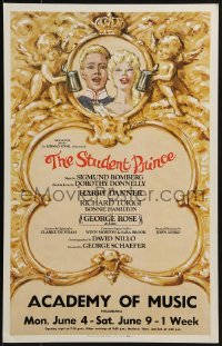 4j231 STUDENT PRINCE stage play WC 1973 Harry Danner, Richard Torigi, Bonnie Hamilton, Kermit art!