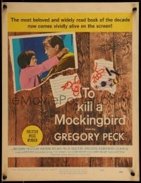 4j358 TO KILL A MOCKINGBIRD WC 1963 Gregory Peck classic, from Harper Lee's famous novel!
