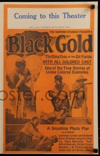 4j148 BLACK GOLD pressbook 1927 exact full-size image of the 14x22 window card!