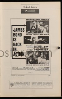 4j154 GOLDFINGER 8pg pressbook 1964 wonderful images of Sean Connery as James Bond 007!