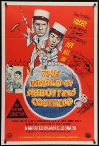4k651 WORLD OF ABBOTT & COSTELLO Aust 1sh 1965 Bud & Lou are the greatest laughmakers!