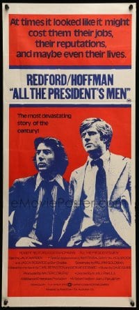 4k665 ALL THE PRESIDENT'S MEN Aust daybill 1976 Hoffman & Robert Redford as Woodward & Bernstein!