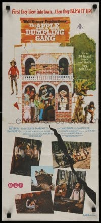 4k672 APPLE DUMPLING GANG Aust daybill 1975 Disney, Don Knotts in picture of profound nonsense!