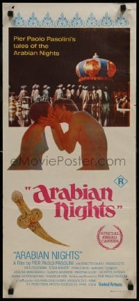 4k674 ARABIAN NIGHTS Aust daybill 1974 Pier Paolo Pasolini's Il Fiore delle Mille e una Notte!