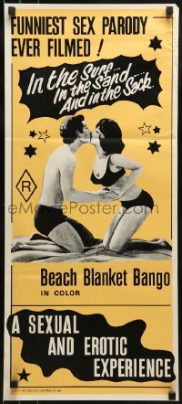 4k684 BEACH BLANKET BANGO Aust daybill 1975 the gang is back & getting a bang out of life!