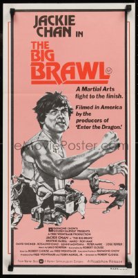 4k692 BIG BRAWL Aust daybill 1980 early Jackie Chan, a martial arts fight to the finish!
