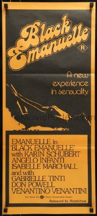4k696 BLACK EMANUELLE Aust daybill 1975 Bitto Albertini's Emanuelle Nera, Laura Gemser