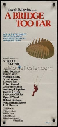 4k707 BRIDGE TOO FAR Aust daybill 1977 Michael Caine, Sean Connery, Dirk Bogarde, Attenborough!