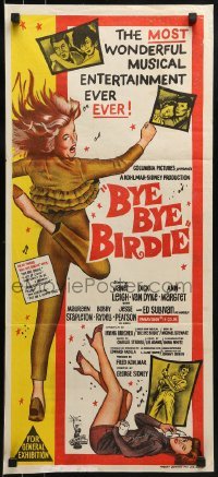 4k711 BYE BYE BIRDIE Aust daybill 1963 artwork of Ann-Margret dancing, Dick Van Dyke, Janet Leigh