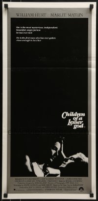4k720 CHILDREN OF A LESSER GOD Aust daybill 1987 William Hurt & Best Actress winner Marlee Matlin!