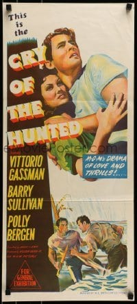 4k730 CRY OF THE HUNTED Aust daybill 1953 Polly Bergen, Sullivan & Gassman in Louisiana bayou!