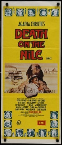 4k735 DEATH ON THE NILE Aust daybill 1978 Peter Ustinov, Agatha Christie, different Sphinx image!