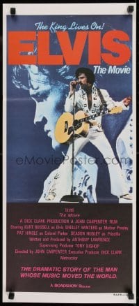 4k744 ELVIS Aust daybill 1979 Kurt Russell as Presley, directed by John Carpenter, rock & roll!