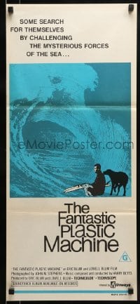 4k753 FANTASTIC PLASTIC MACHINE Aust daybill 1969 cool wave image, surfing documentary!