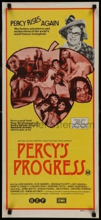 4k873 PERCY'S PROGRESS Aust daybill 1974 Elke Sommer, Leigh Lawson with sexy women!