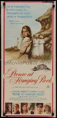 4k878 PICNIC AT HANGING ROCK Aust daybill 1975 Peter Weir classic about vanishing schoolgirls!