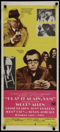 4k879 PLAY IT AGAIN, SAM Aust daybill 1972 Woody Allen, Diane Keaton, Lacy as Humphrey Bogart!