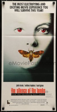 4k925 SILENCE OF THE LAMBS Aust daybill 1991 great images of Jodie Foster, Anthony Hopkins!