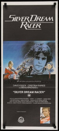 4k928 SILVER DREAM RACER Aust daybill 1983 David Essex, Cristina Raines, Beau Bridges, motorcycle!