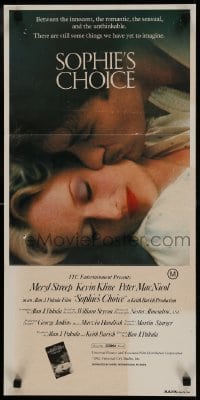 4k937 SOPHIE'S CHOICE Aust daybill 1983 Alan J. Pakula, Meryl Streep, Kevin Kline, Peter MacNicol!