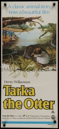 4k955 TARKA THE OTTER Aust daybill 1979 told by Peter Ustinov, cute artwork of woodland critters!