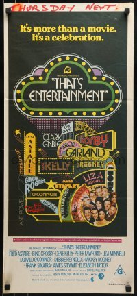 4k959 THAT'S ENTERTAINMENT Aust daybill 1974 classic MGM Hollywood scenes, it's a celebration!