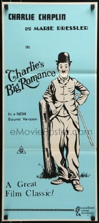 4k968 TILLIE'S PUNCTURED ROMANCE Aust daybill R1970s Marie Dressler, great art of Charlie Chaplin!