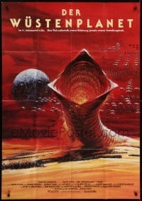 4k204 DUNE German 33x47 1984 David Lynch sci-fi epic, different sandworm artwork by John Berkey!
