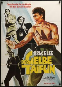 4k251 DER GELBE TAIFUN German 1976 wonderful different art of Bruce Lee as Kato!