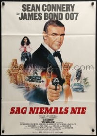 4k319 NEVER SAY NEVER AGAIN German 1983 art of Sean Connery as James Bond 007 by Renato Casaro!