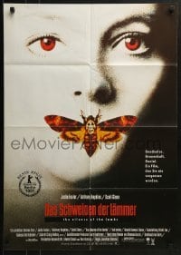 4k349 SILENCE OF THE LAMBS German 1990 great image of Jodie Foster with moth over mouth!