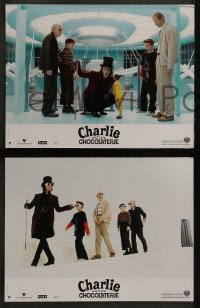 4k489 CHARLIE & THE CHOCOLATE FACTORY 8 French LCs 2005 Johnny Depp as Willy Wonka, Tim Burton!