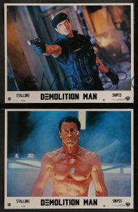 4k495 DEMOLITION MAN 8 French LCs 1993 Stallone as dangerous cop & criminal Wesley Snipes!