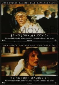 4k385 BEING JOHN MALKOVICH 8 German LCs 1999 Spike Jonze directed, John Cusack, Cameron Diaz!