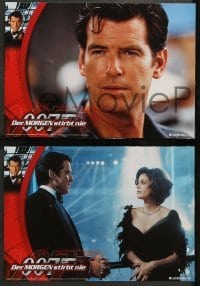 4k414 TOMORROW NEVER DIES 8 German LCs 1997 cool images of Pierce Brosnan as James Bond 007!