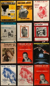 4m123 LOT OF 12 SHEET MUSIC 1950s-1980s great songs from a variety of different movies!