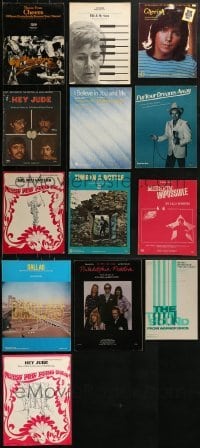 4m122 LOT OF 13 SHEET MUSIC 1960s-1980s great songs from a variety of different musicians!
