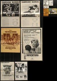 4m222 LOT OF 10 UNCUT PRESSBOOK SUPPLEMENTS 1950s-1970s advertising for a variety of movies!