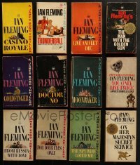 4m263 LOT OF 12 JAMES BOND PAPERBACK BOOKS 1960s all the best spy stories by Ian Fleming!