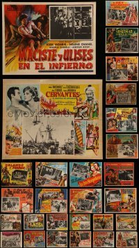 4m051 LOT OF 28 SWORD AND SANDAL MEXICAN LOBBY CARDS 1950s-1960s great movie scenes!