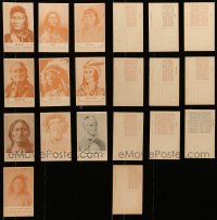 4m397 LOT OF 10 FAMOUS AMERICAN INDIANS SERIES POSTCARDS 1941 Geronimo, Sitting Bull & more!