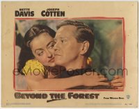 4p079 BEYOND THE FOREST LC #6 1949 great close up of Bette Davis with arms around David Brian!