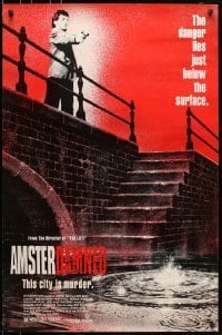4r609 AMSTERDAMNED 1sh 1988 Dutch underwater killer, artwork of bloody water in canal!