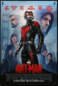 4r611 ANT-MAN int'l French language advance DS 1sh 2015 Paul Rudd in title role, Douglas, Lilly!