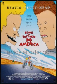 4r635 BEAVIS & BUTT-HEAD DO AMERICA int'l advance 1sh 1996 Mike Judge MTV delinquent cartoon!