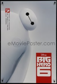 4r639 BIG HERO 6 advance DS 1sh 2014 Walt Disney CGI, cool image of Baymax & white background!