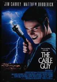 4r658 CABLE GUY DS 1sh 1996 Jim Carrey, Matthew Broderick, directed by Ben Stiller!