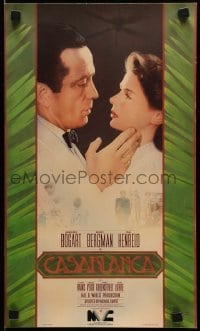 4r476 CASABLANCA 11x18 video poster R1981 cool different art of Bogart & Bergman by Dudek Laslo!