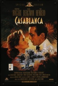 4r477 CASABLANCA 27x40 video poster R1998 cool different Dudash art of Bogart & Bergman!