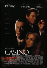 4r659 CASINO 1sh 1995 Martin Scorsese, Robert De Niro & Sharon Stone, Joe Pesci, cast image!